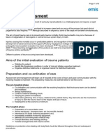 Trauma Assessment: Aims of The Initial Evaluation of Trauma Patients