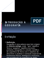 Introdução À Geografia