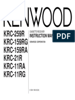 KRC-259R KRC-159RG KRC-159RA KRC-21R KRC-11RA KRC-11RG: Instruction Manual