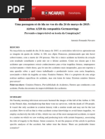 Uma Passagem Só de Ida No Voo Do Dia 24 de Março de 2015