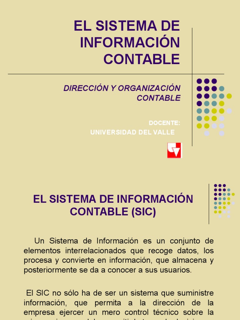 SIC - Sistema de Informacion Contable | PDF | Contabilidad | Sistema de ...