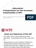 Promoting Alternative Transportation For The Increased Sustainability of WPI