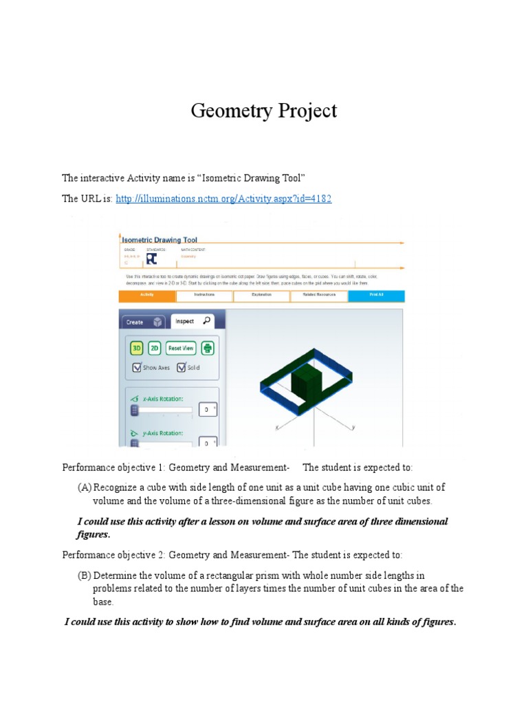 Isometric Drawing Tool for Geometry | PDF