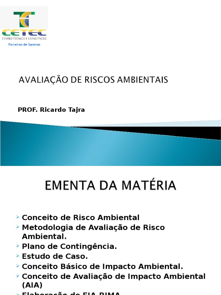 Avaliação de Riscos Ambientais | PDF | Ambiente natural | Risco