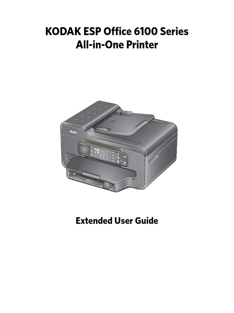 Kodak ESP 6100 Series Printer Manual - Copy | Wi Fi | Image Scanner