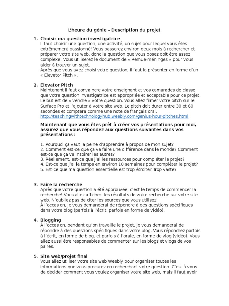 Description du projet de génie | PDF | Art | Ordinateurs