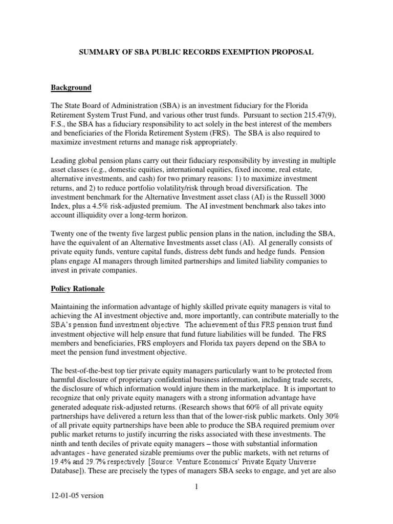 Bush Pension Proposal 2005 | PDF | Investment Fund | Private Equity