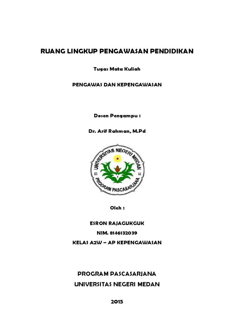 Ruang Lingkup Pengawasan Pendidikan