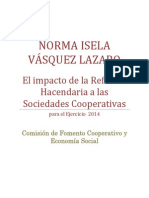 Las Sociedades Cooperativas y La Reforma Hacendaria