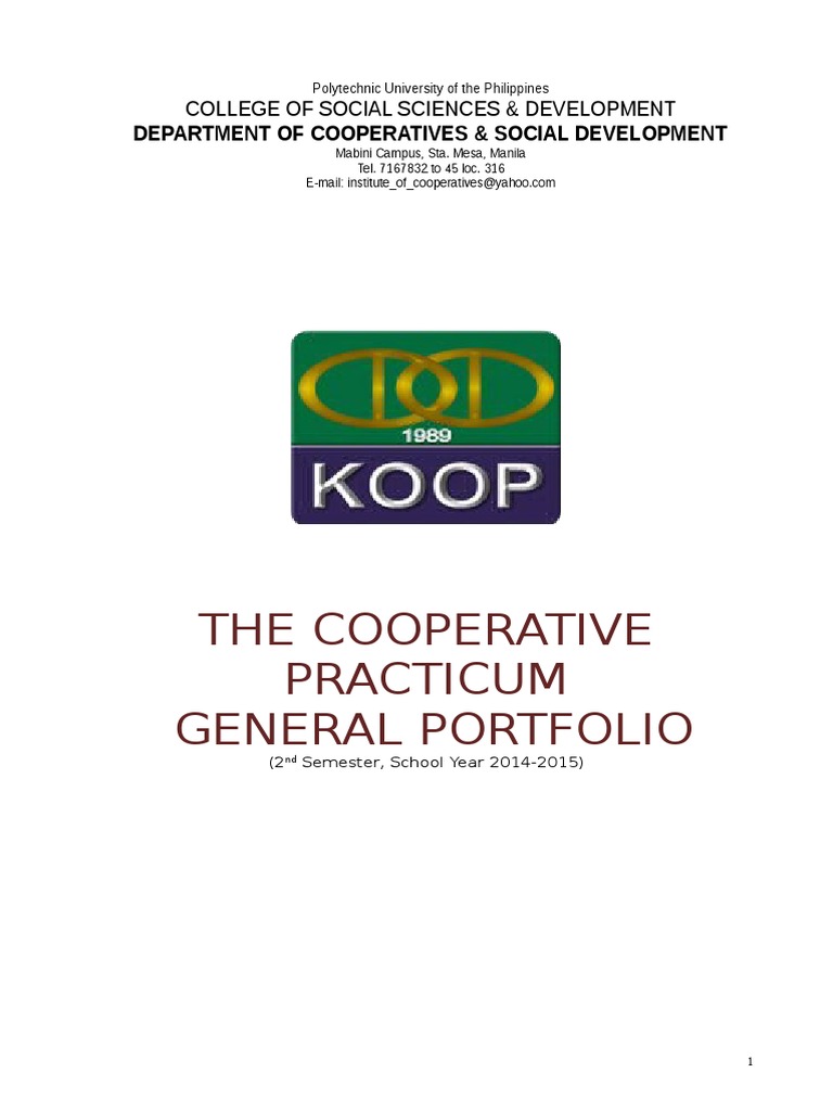 Cooperative Practicum Portfolio | PDF | Cooperative | Learning