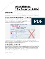 ABAP Object Oriented Approach for Reports – Initial Design