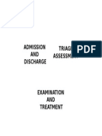 Triage Assessment Admission AND Discharge