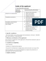 Guide of The Applicant: Classification Criteria For Industrial Policy Directions Industrial Policy Directions