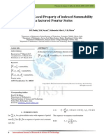 A Study on the Local Property of indexed Summability of a factored Fourier Series