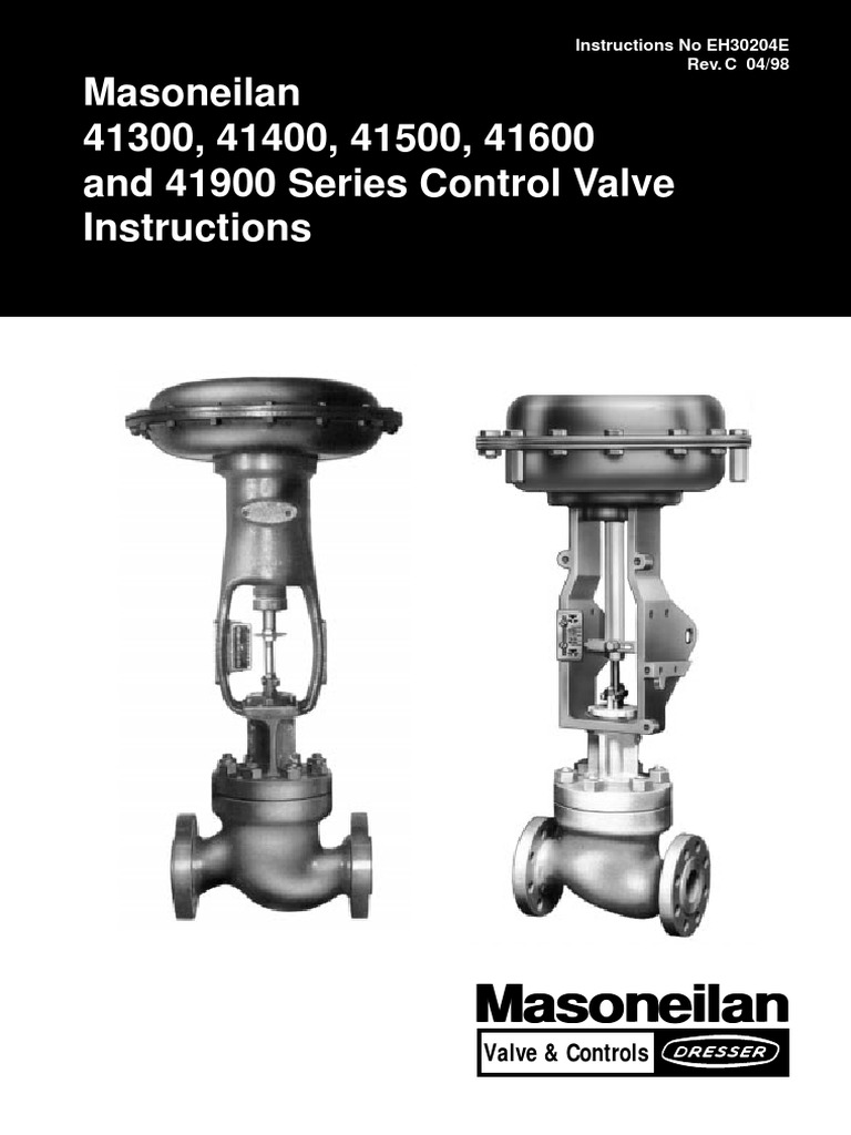 Masoneilan 41300 Control Valve Instructions PDF Valve Electrical