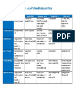 Ms. Leksell's Weekly Lesson Plans