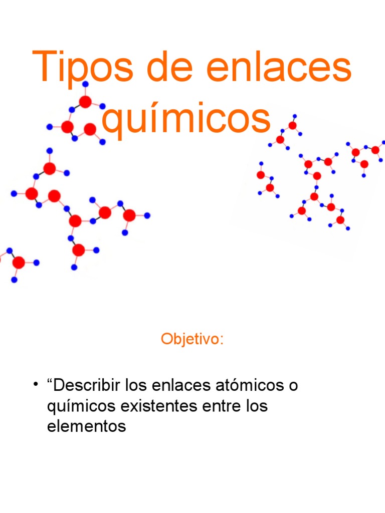 Tipos de Enlace Enlace químico Enlace covalente