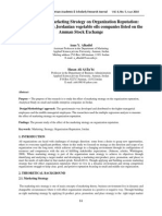 The Impact of Marketing Strategy On Organization Reputation: Analytical Study On Jordanian Vegetable Oils Companies Listed On The Amman Stock Exchange