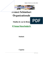Schimbari Organizationale - Studiu de Caz La Firma SC Germanos Telecom Romania SA