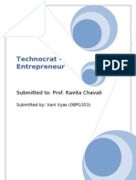 Technocrat - Entrepreneur