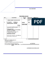 Sample Proforma Invoice For Exports