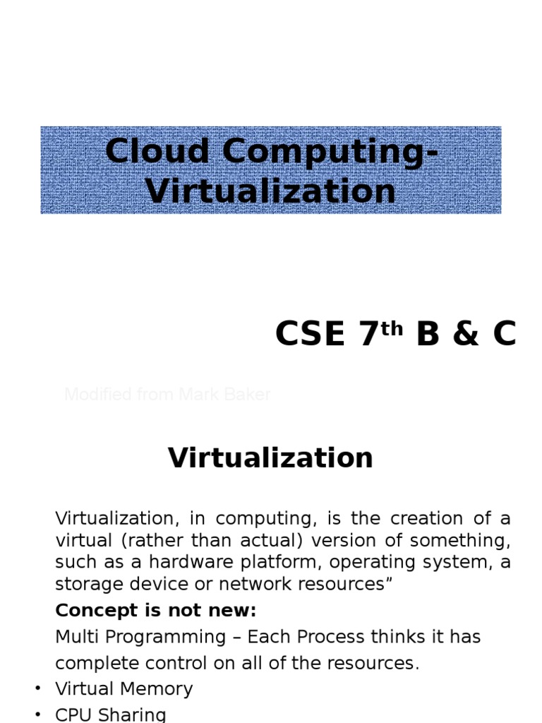 Understanding Virtualization in Cloud Computing | PDF