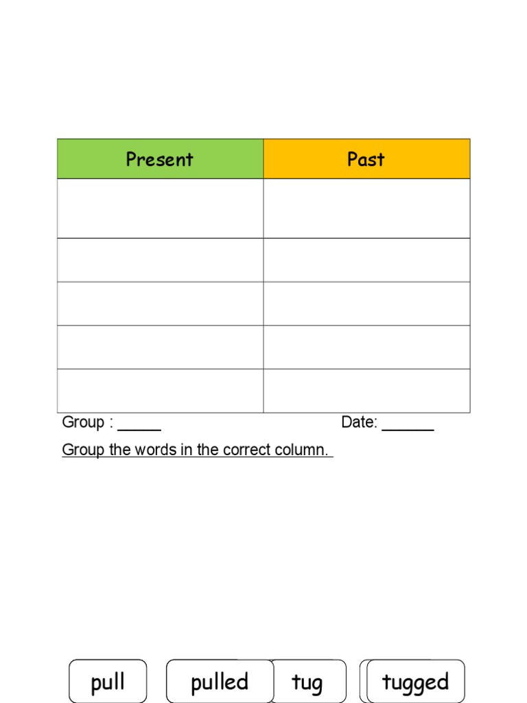 G5 Group Activities (Past Tense) | PDF