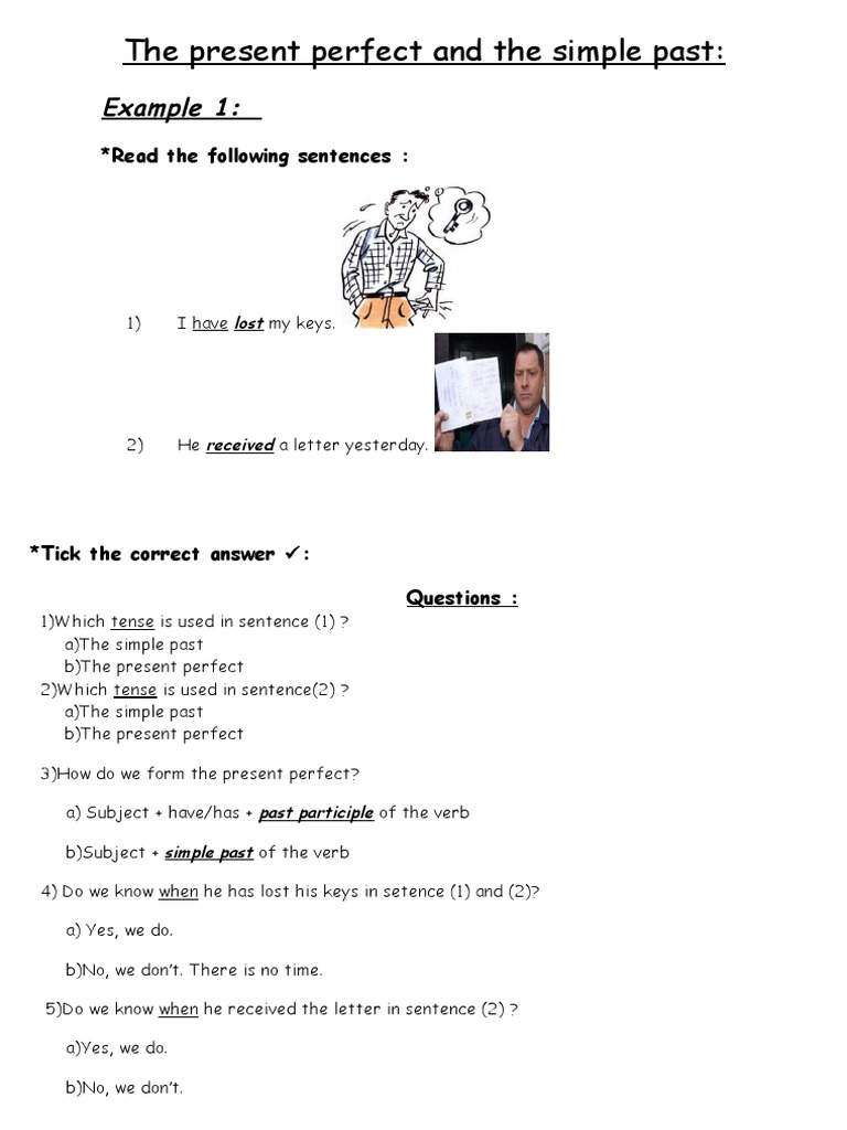 The Present Perfect and The Simple Past | PDF | Language Arts & Discipline