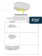 Thunderstorms Note Sheet