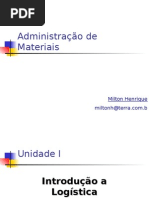 HENRIQUE, Milton. Apostila de Administração de Materiais