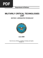 Militarily Critical Technologies List: Department of Defense