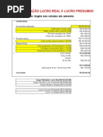 Comparação Real - Presumido - Simples