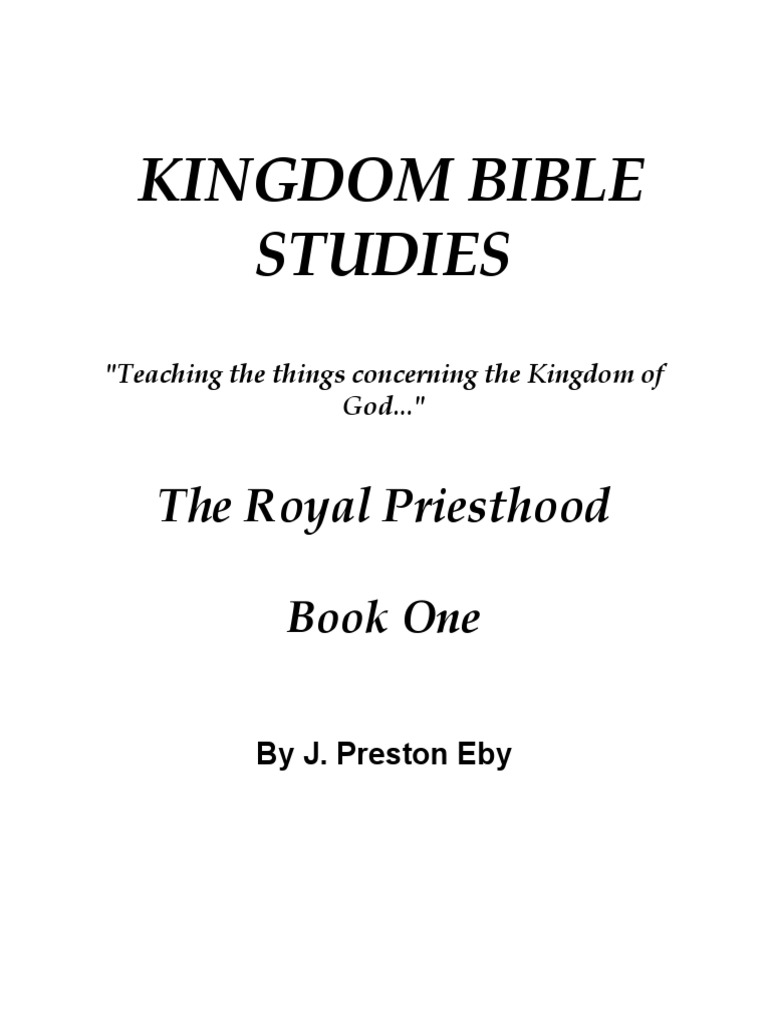 Royal Priesthood Bible Study Pdf Priest Sacrifice
