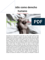 El Suicidio Como Derecho Humano