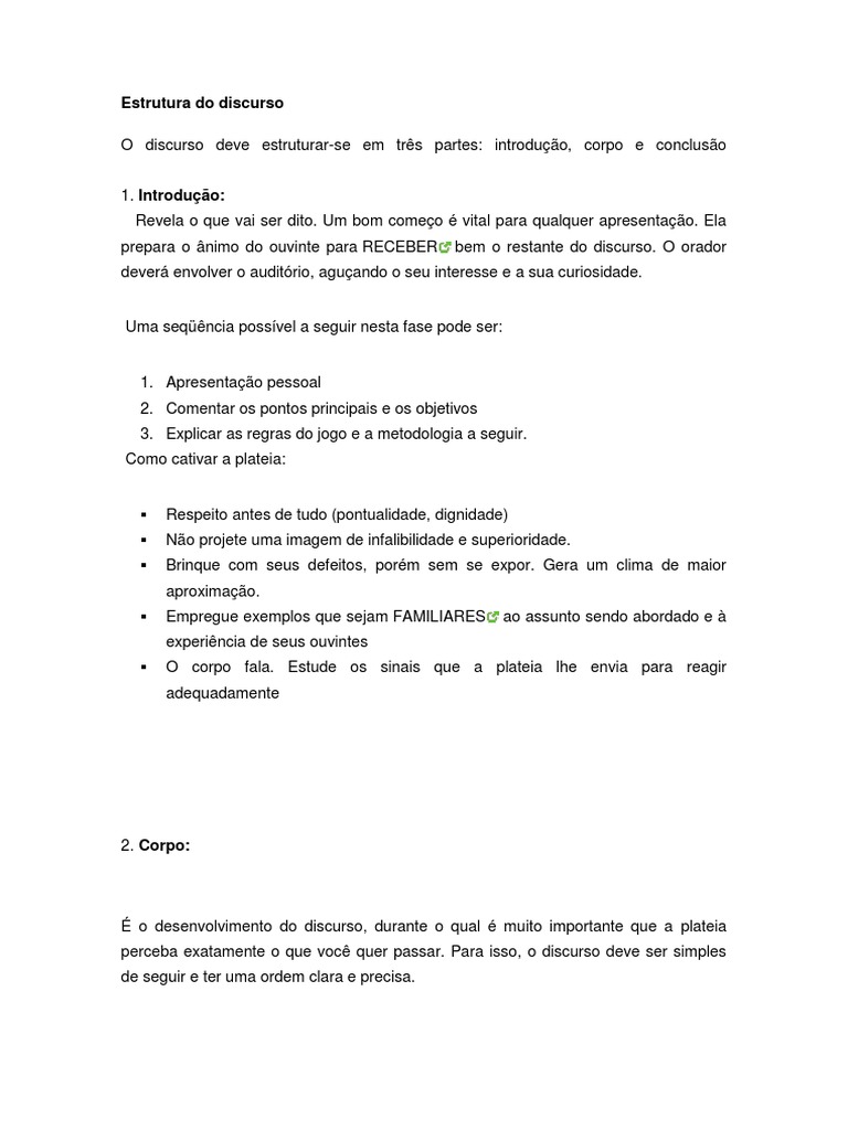 Qual Das Opções Abaixo é Um Exemplo De Discurso Linguístico