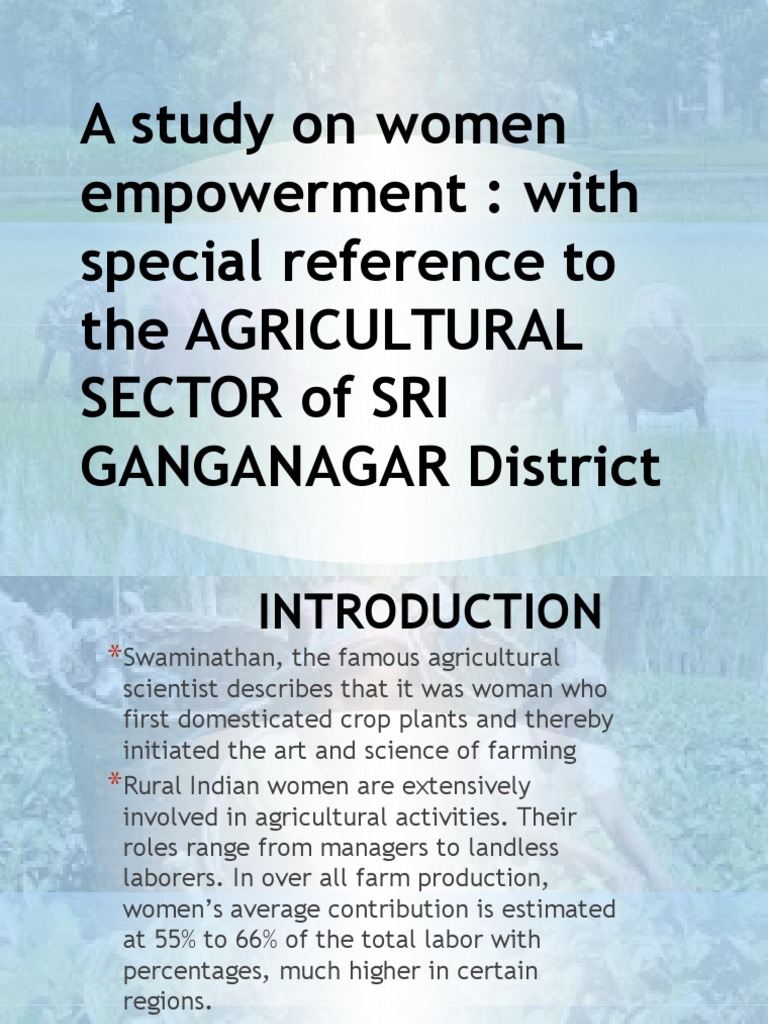 A Study On Women Empowerment | PDF | Social Science | Home & Garden