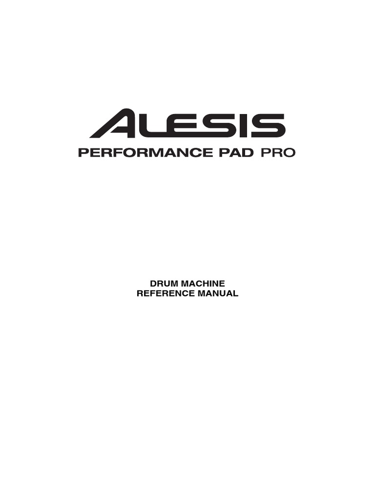Alesis Performance Pad Pro Manual PDF Drum Kit Synthesizer