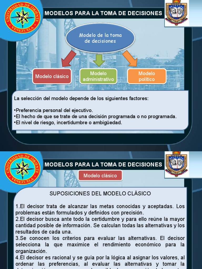 Presentacion Toma de Decisiones Gerenciales | PDF | Racionalidad | Toma ...