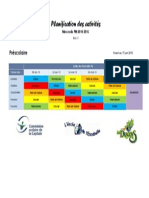 Mercredis PM 2014-2015 Planification Des Activités Du Bloc 3 Préscolaire