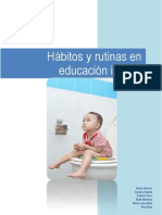 Hábitos y rutinas en educación infantil