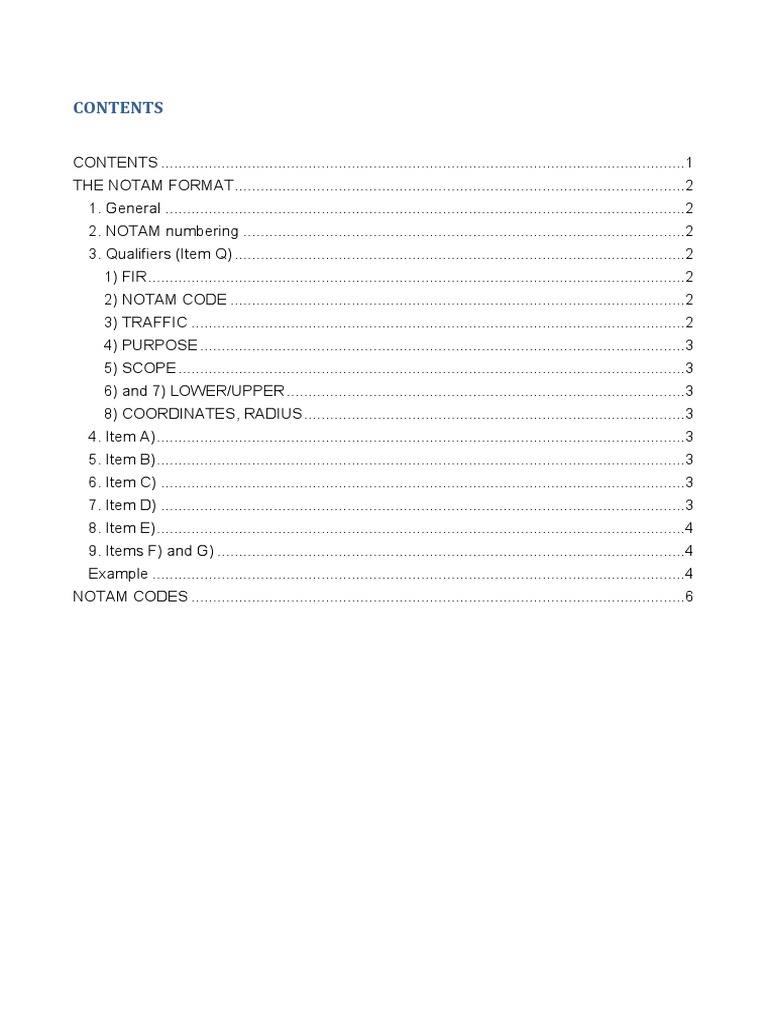 Understanding NOTAM Format and Codes | PDF | Instrument Flight Rules ...