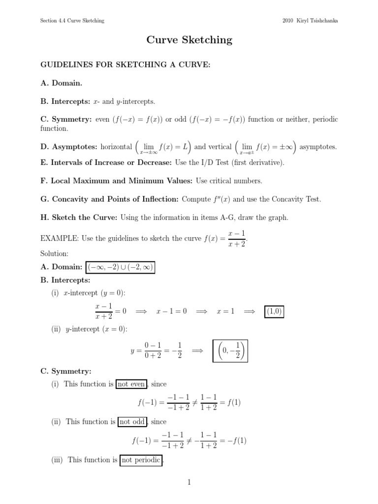 Curve Sketching | PDF | Asymptote | René Descartes