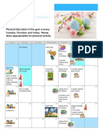 Kindergarten April 2015 Calendar