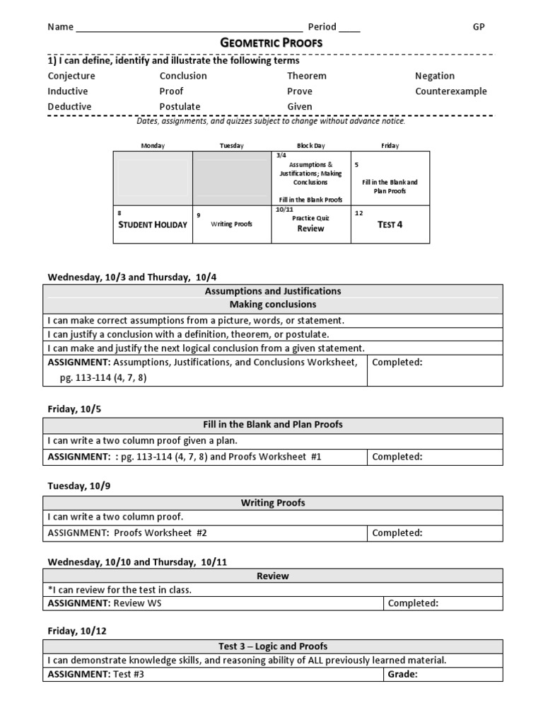 worksheet Proofs Worksheet proof packet