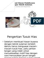 ELEARNING 1V MEMBUAT TUSUK HIAS Benang Dan Alat Sulam