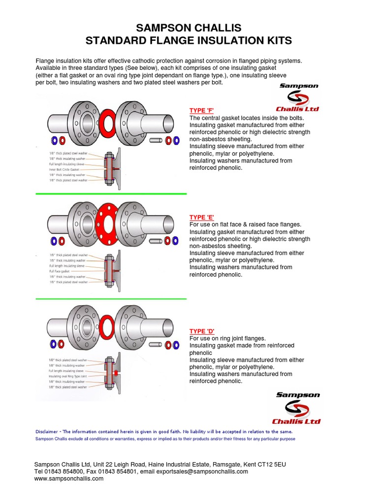 Standard Flange Insulation Kits Overview | PDF | Strength Of Materials ...