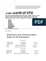 The World of VTU: Electronics and Communication Notes For All Semesters