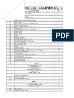 Packing List - GASIFIER DG - 150: S.N. Description QTY