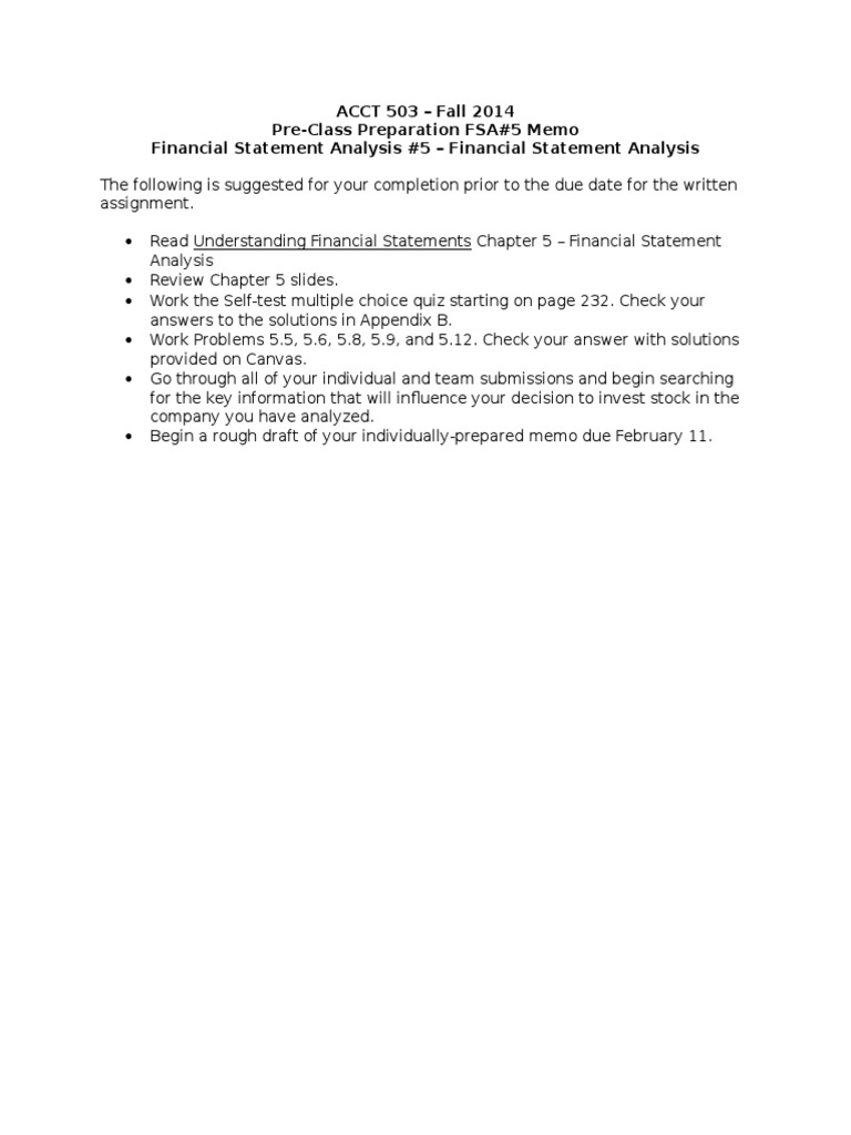 FSA#5 Pre-Class Preparation Guide | PDF