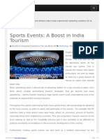 Sports Events- A Boost in India Tourism